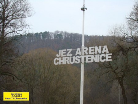 Nový nápis v areálu TJCH (2.3.2014)